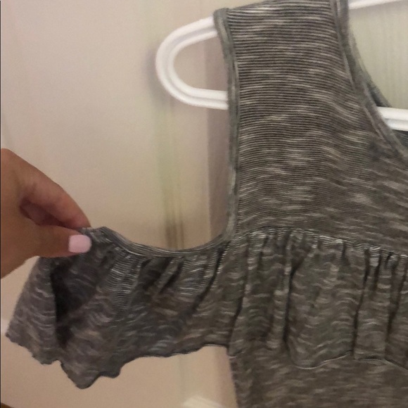 Women’s ANTISTAR open shoulder frill midi dress - Picture 2 of 3